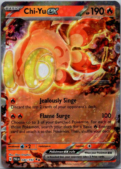 Chi-Yu ex Double Rare SV02: Paldea Evolved 040/193 NM