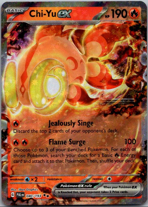 Chi-Yu ex Double Rare SV02: Paldea Evolved 040/193 NM