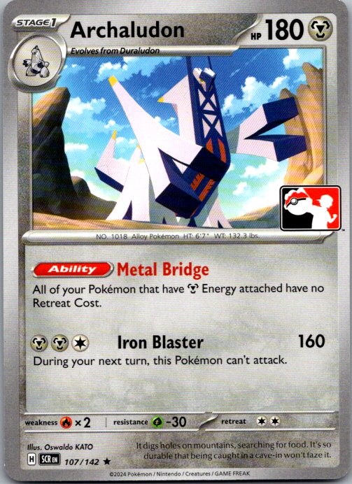 Archaludon Rare Prize Pack Series Cards 107/142 NM