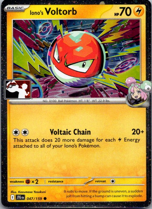 Holo Iono's Voltorb Common Prize Pack Series Cards 047/159 NM