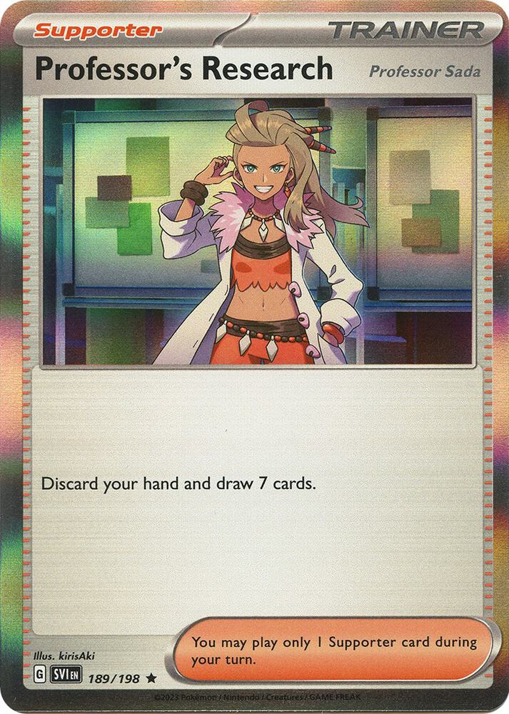 Professor's Research - 189/198 Rare SV01: Scarlet & Violet Base Set 189/198 NM