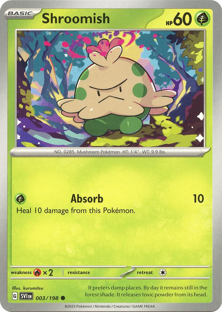 Shroomish Common SV01: Scarlet & Violet Base Set 003/198 NM