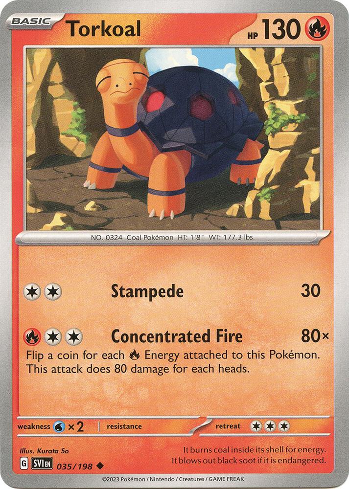 Torkoal Uncommon SV01: Scarlet & Violet Base Set 035/198 NM