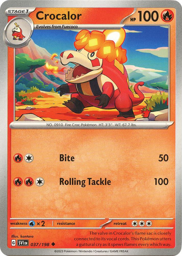Crocalor Uncommon SV01: Scarlet & Violet Base Set 037/198 NM