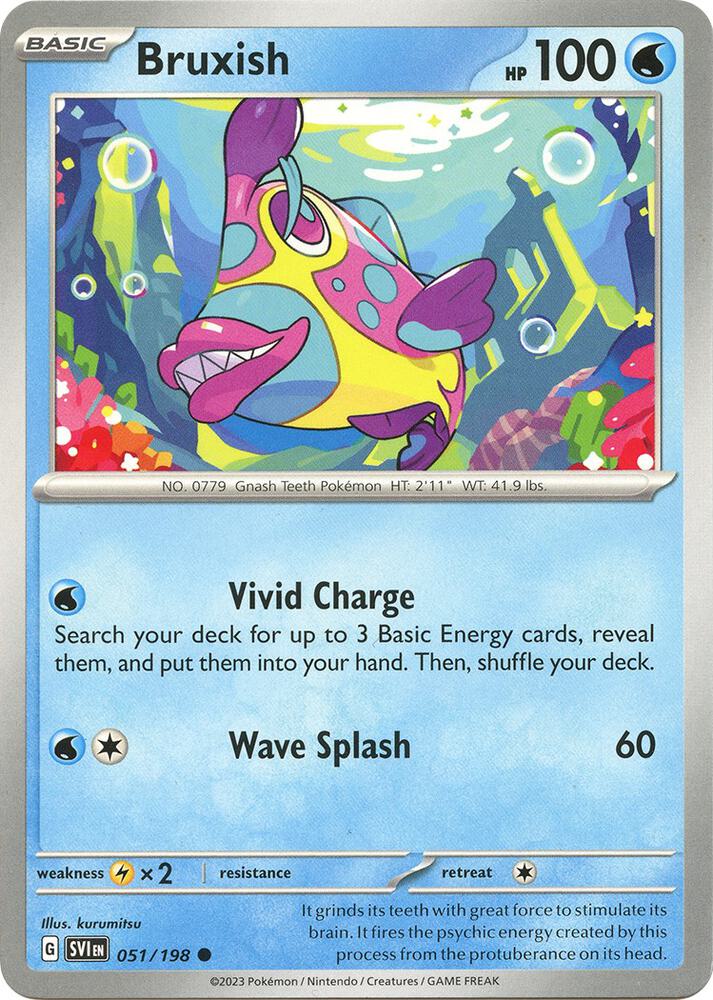 Bruxish Common SV01: Scarlet & Violet Base Set 051/198 NM