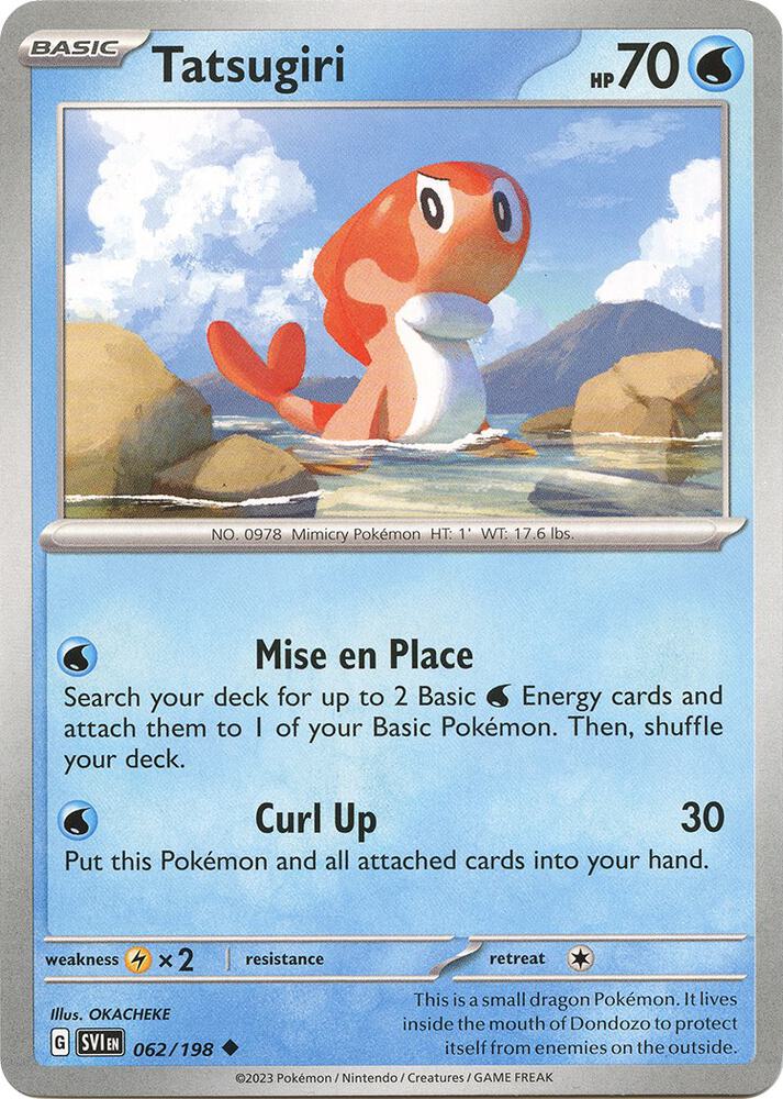 Tatsugiri Uncommon SV01: Scarlet & Violet Base Set 062/198 NM