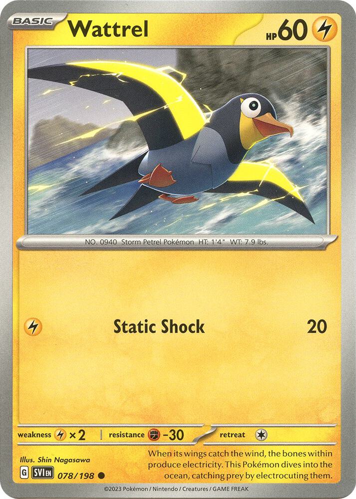 Wattrel - 078/198 Common SV01: Scarlet & Violet Base Set 078/198 NM