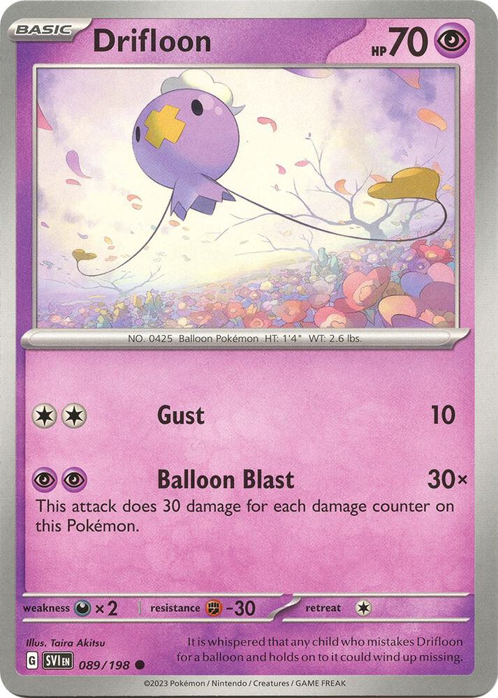 Drifloon Common SV01: Scarlet & Violet Base Set 089/198 NM