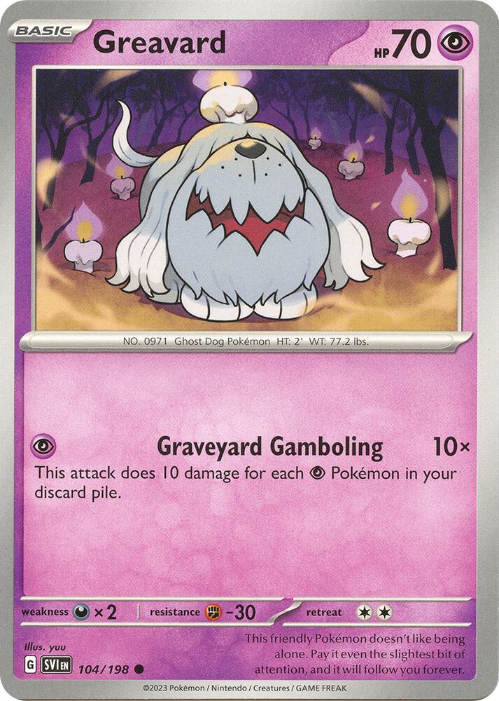 Greavard - 104/198 Common SV01: Scarlet & Violet Base Set 104/198 NM