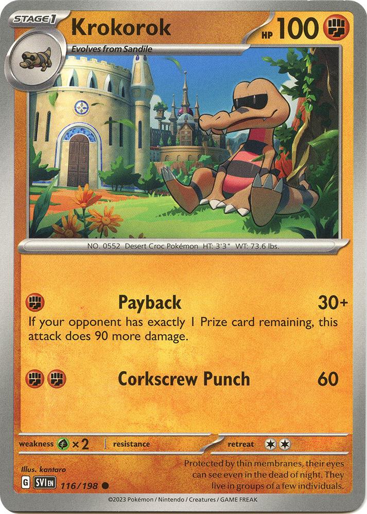 Krokorok Common SV01: Scarlet & Violet Base Set 116/198 NM