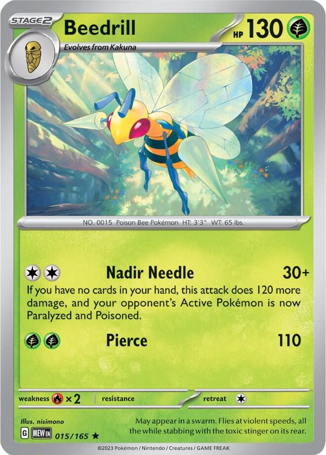 Beedrill Rare SV: Scarlet & Violet 151 015/165 NM