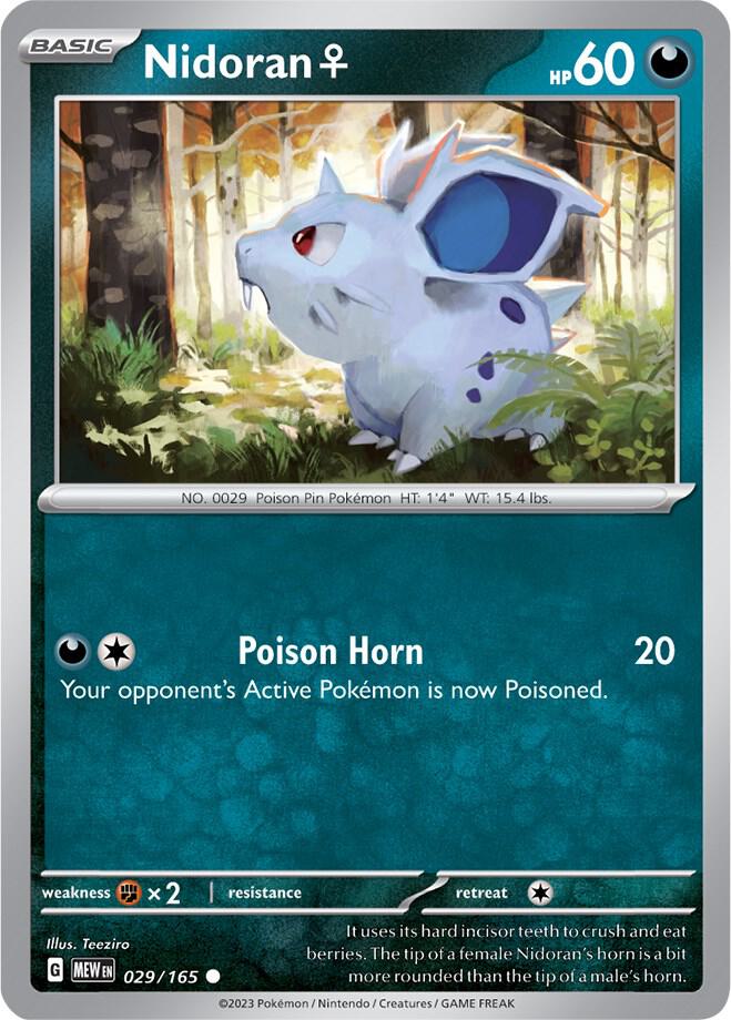 Nidoran F Common SV: Scarlet & Violet 151 029/165 NM