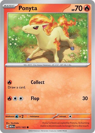 Ponyta Common SV: Scarlet & Violet 151 077/165 NM