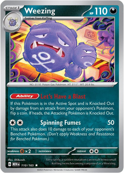 Weezing Rare SV: Scarlet & Violet 151 110/165 NM