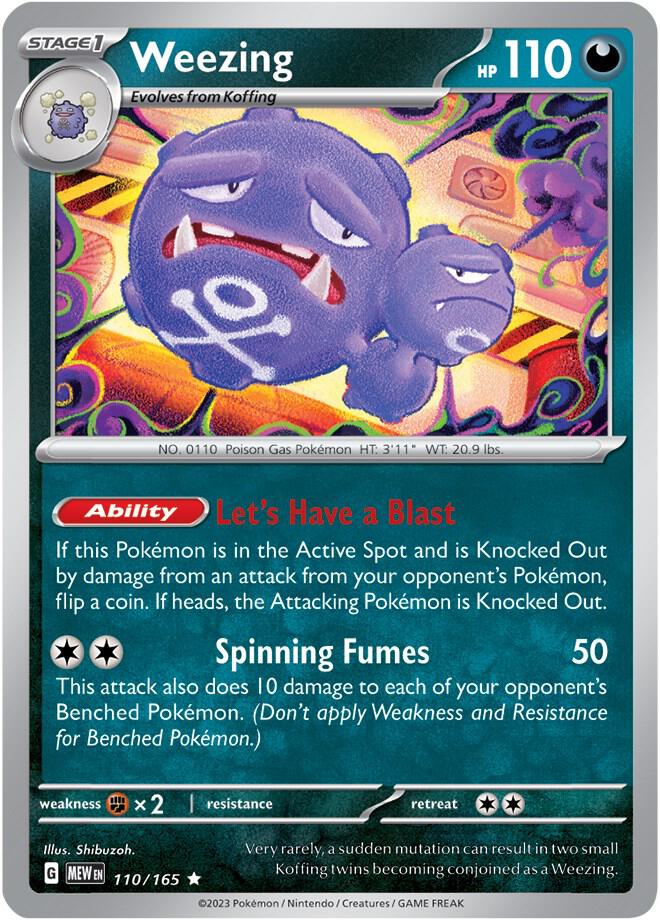 Weezing Rare SV: Scarlet & Violet 151 110/165 NM