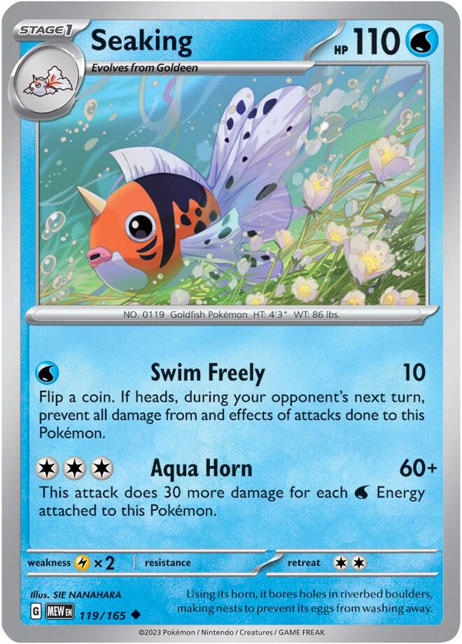 Seaking Uncommon SV: Scarlet & Violet 151 119/165 NM