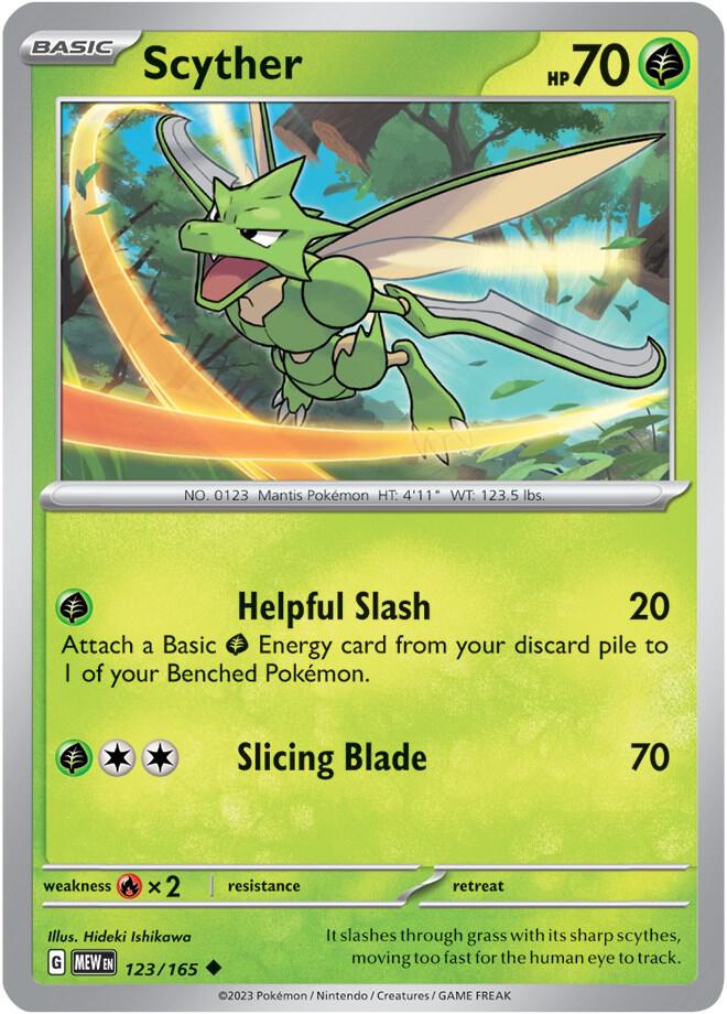 Scyther Uncommon SV: Scarlet & Violet 151 123/165 NM