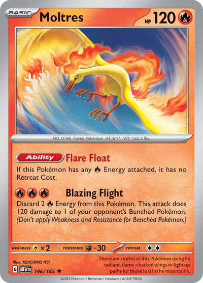 Moltres Rare SV: Scarlet & Violet 151 146/165 NM