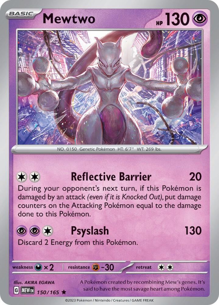 Mewtwo Rare SV: Scarlet & Violet 151 150/165 NM