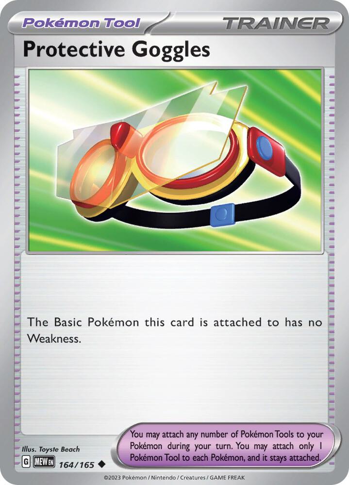 Protective Goggles Uncommon SV: Scarlet & Violet 151 164/165 NM