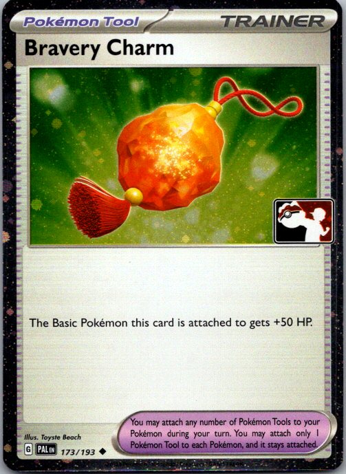 Holo Bravery Charm Uncommon Prize Pack Series Cards 173/193 NM