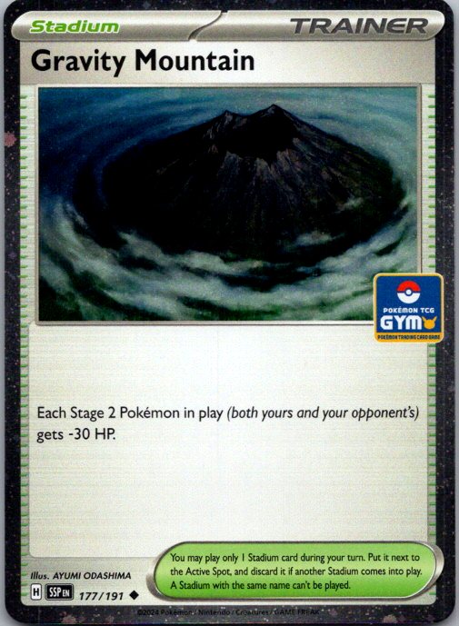Holo Gym Stamp Gravity Mountain 177/191 NM