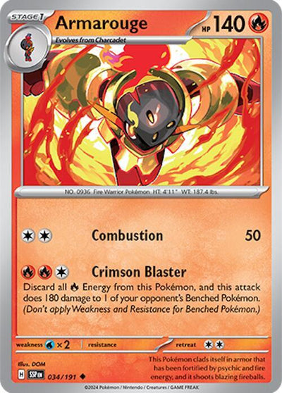 Armarouge Uncommon SV08: Surging Sparks 034/191 NM