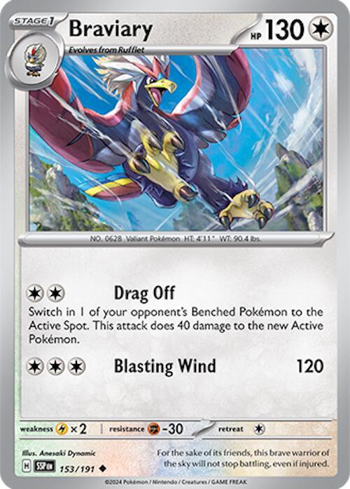 Braviary - 153/191 Uncommon SV08: Surging Sparks 153/191 NM