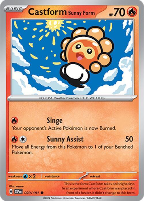 Castform Sunny Form - 020/191 Common SV08: Surging Sparks 020/191 NM