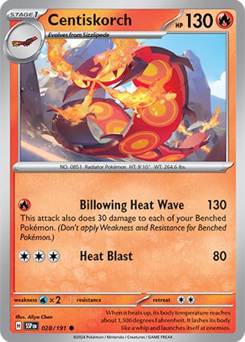 Centiskorch Common SV08: Surging Sparks 028/191 NM