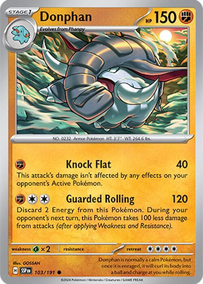 Donphan Common SV08: Surging Sparks 103/191 NM