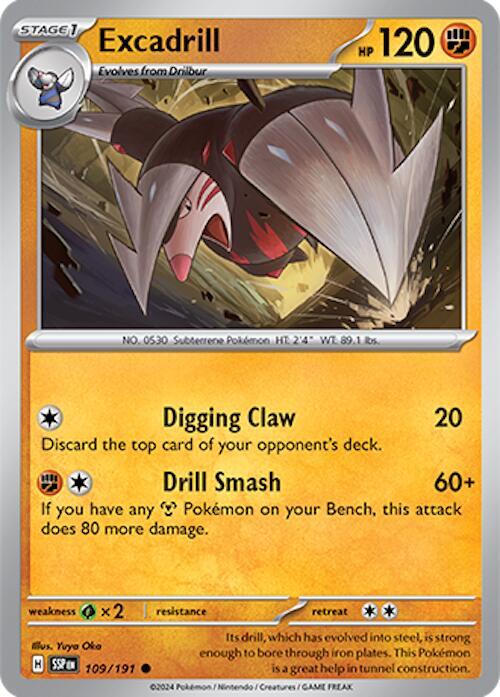 Excadrill Common SV08: Surging Sparks 109/191 NM