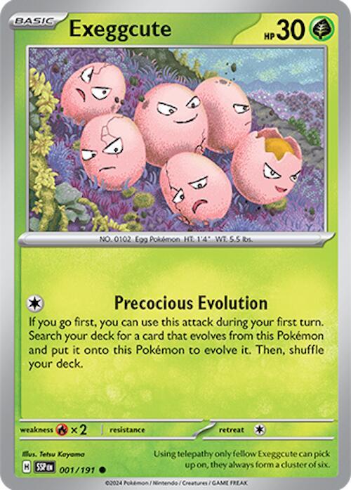 Exeggcute - 001/191 Common SV08: Surging Sparks 001/191 NM