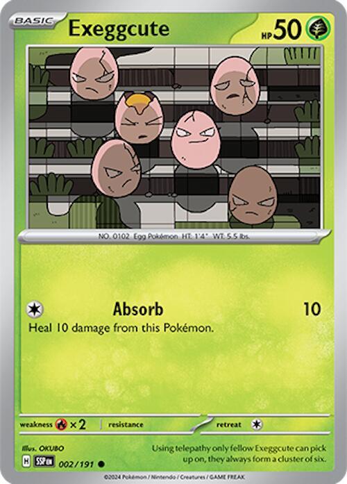 Exeggcute - 002/191 Common SV08: Surging Sparks 002/191 NM