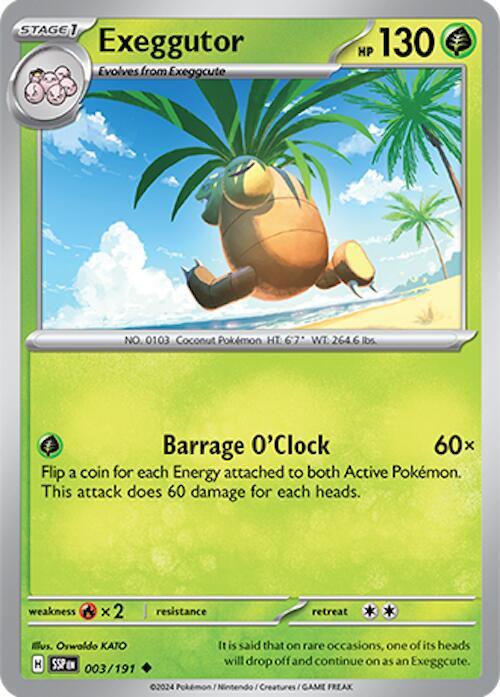 Exeggutor Uncommon SV08: Surging Sparks 003/191 NM