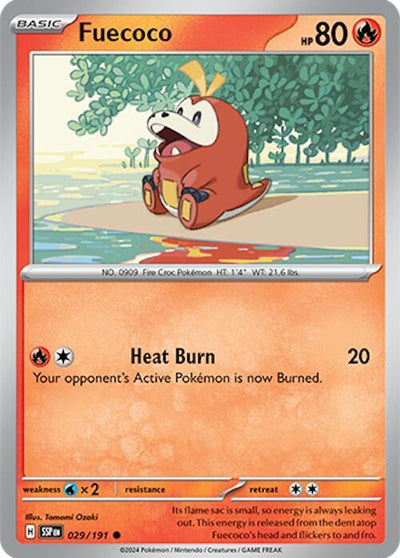 Fuecoco Common SV08: Surging Sparks 029/191 NM