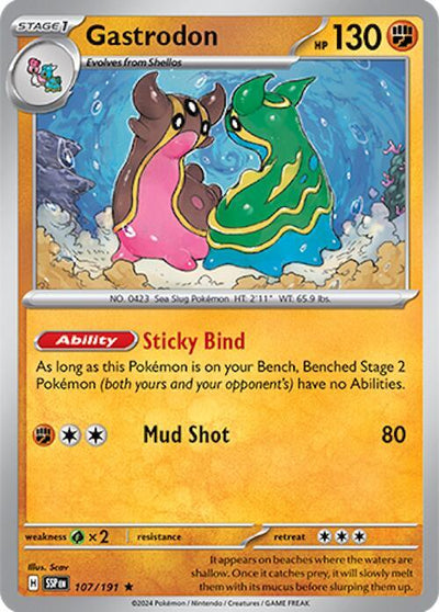 Gastrodon Rare SV08: Surging Sparks 107/191 NM