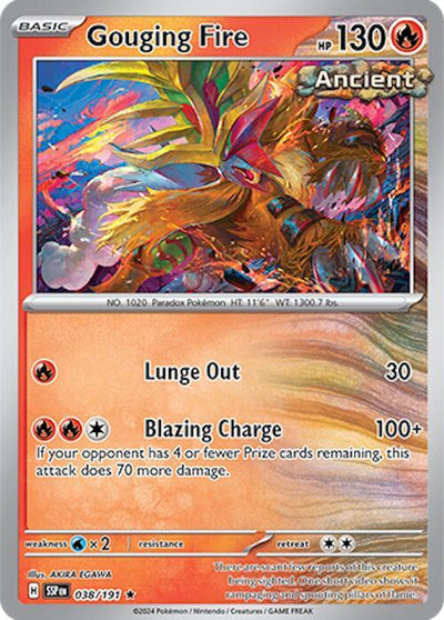 Gouging Fire Rare SV08: Surging Sparks 038/191 NM