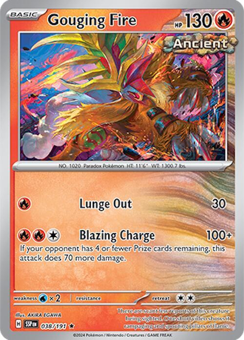 Gouging Fire Rare SV08: Surging Sparks 038/191 NM