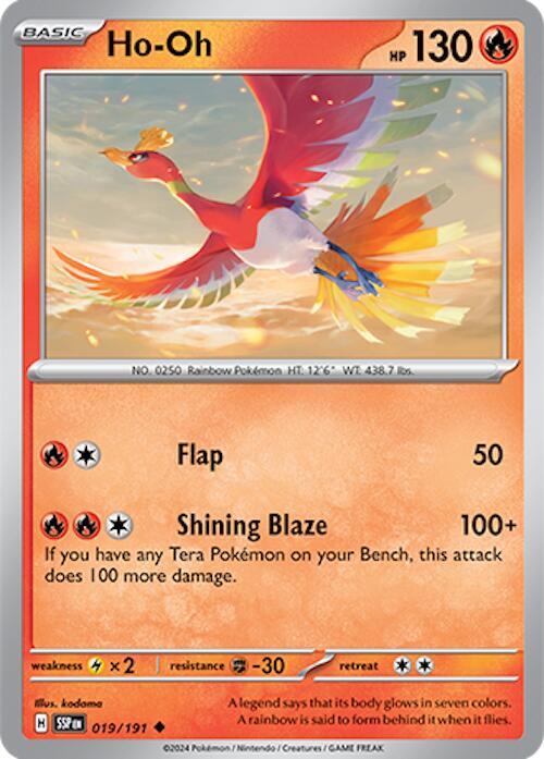 Ho-Oh Uncommon SV08: Surging Sparks 019/191 NM