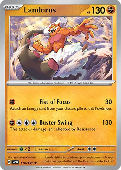 Landorus Rare SV08: Surging Sparks 110/191 NM