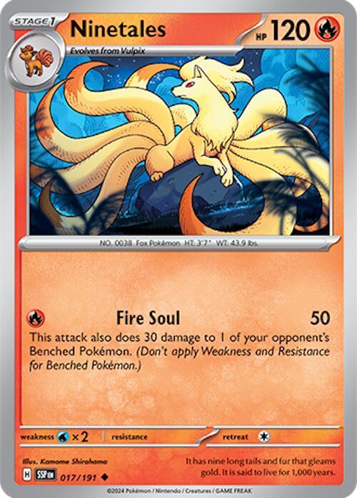 Ninetales Uncommon SV08: Surging Sparks 017/191 NM