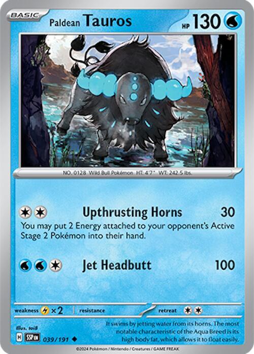 Paldean Tauros - 039/191 Uncommon SV08: Surging Sparks 039/191 NM