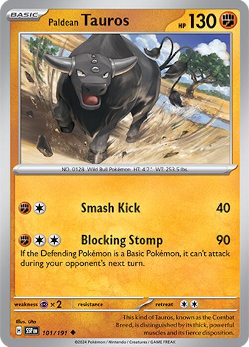Paldean Tauros - 101/191 Uncommon SV08: Surging Sparks 101/191 NM