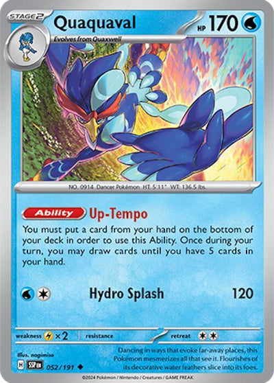 Quaquaval Uncommon SV08: Surging Sparks 052/191 NM