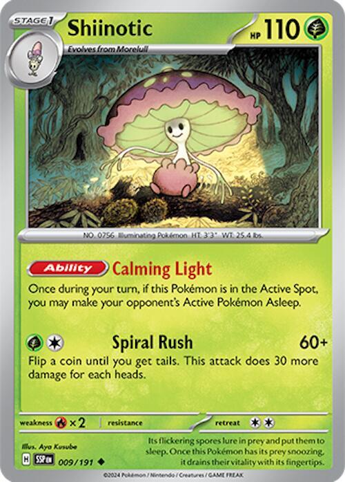 Shiinotic - 009/191 Uncommon SV08: Surging Sparks 009/191 NM