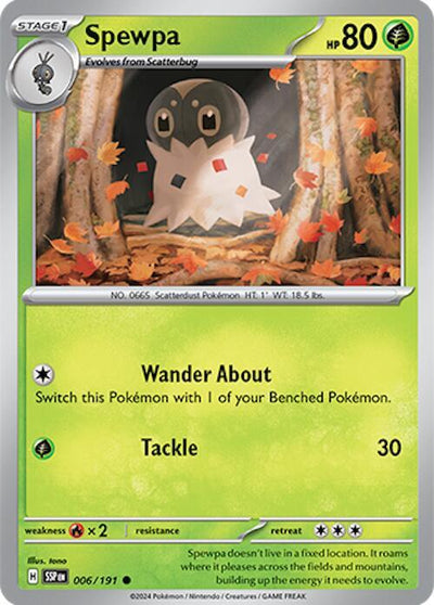 Spewpa Common SV08: Surging Sparks 006/191 NM