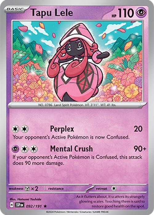 Tapu Lele Rare SV08: Surging Sparks 092/191 NM