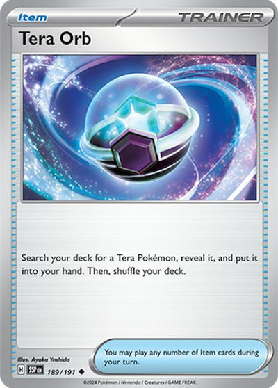 Tera Orb Uncommon SV08: Surging Sparks 189/191 NM