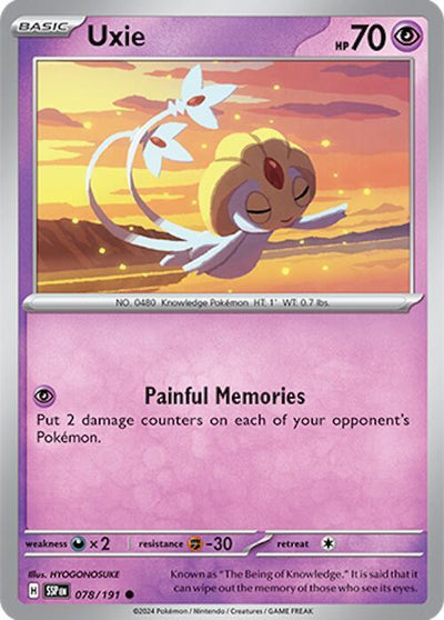 Uxie Common SV08: Surging Sparks 078/191 NM